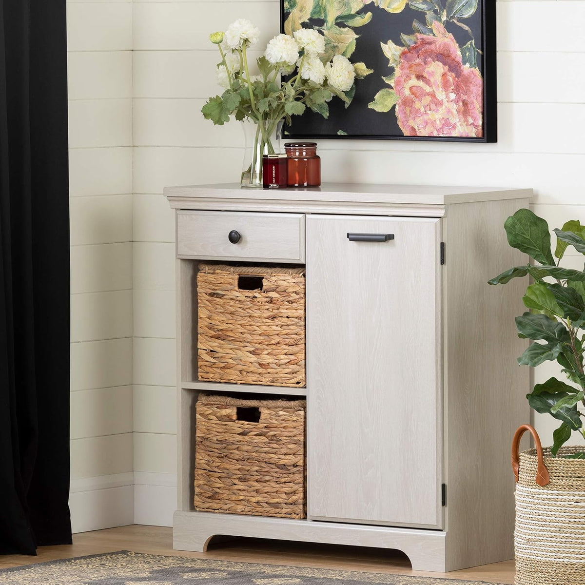Winter Oak 1-Door Storage Cabinet M999646
