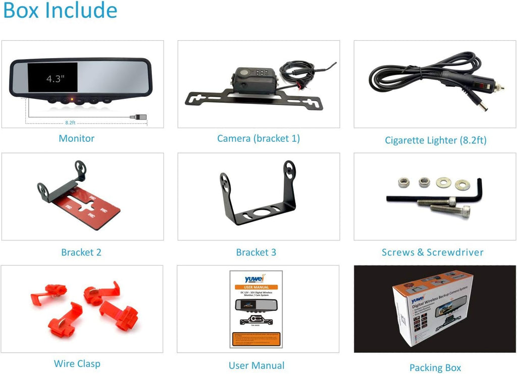 IP69K Waterproof Wireless Backup Camera System H87507