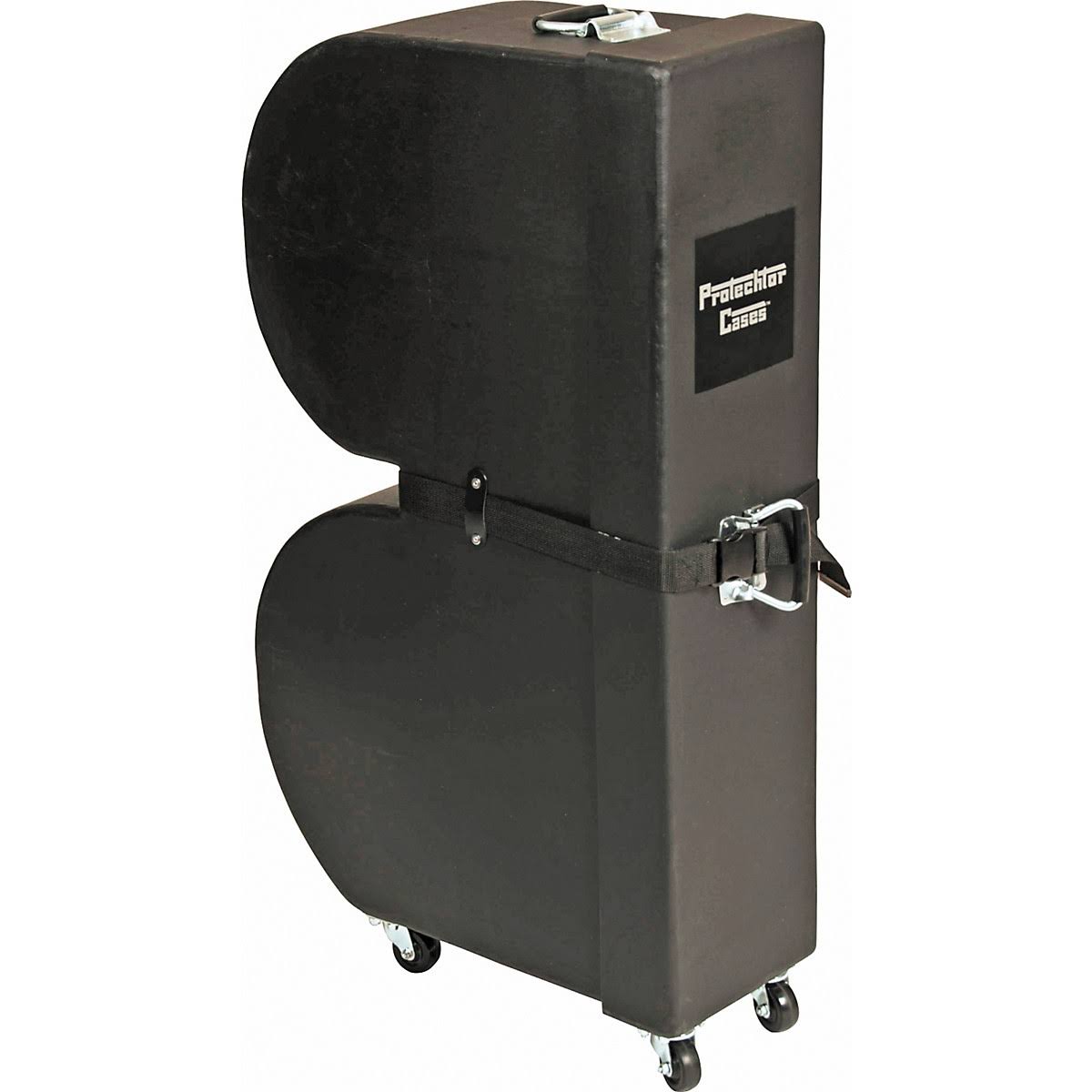 Black Upright Timbale Case with Wheels F527