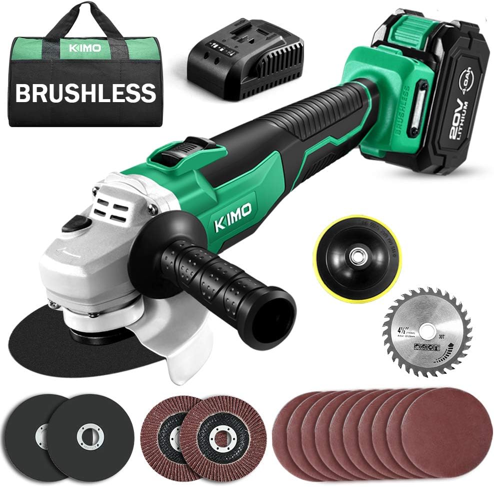 Cordless Angle Grinder with 4.0Ah Battery & Charger, 4-1/2'' Blade L830