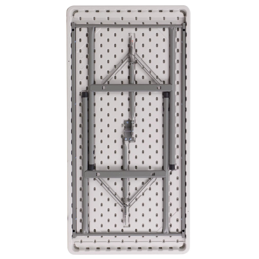 4-Foot Granite White Plastic Folding Table Q824