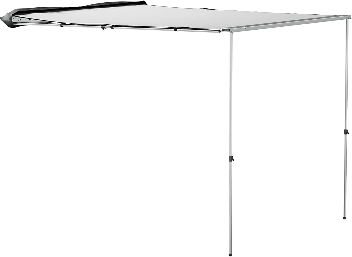 Car Side Awning, 7.6'x8.2', Retractable Waterproof UV50+ with Carry Bag, Grey M50724