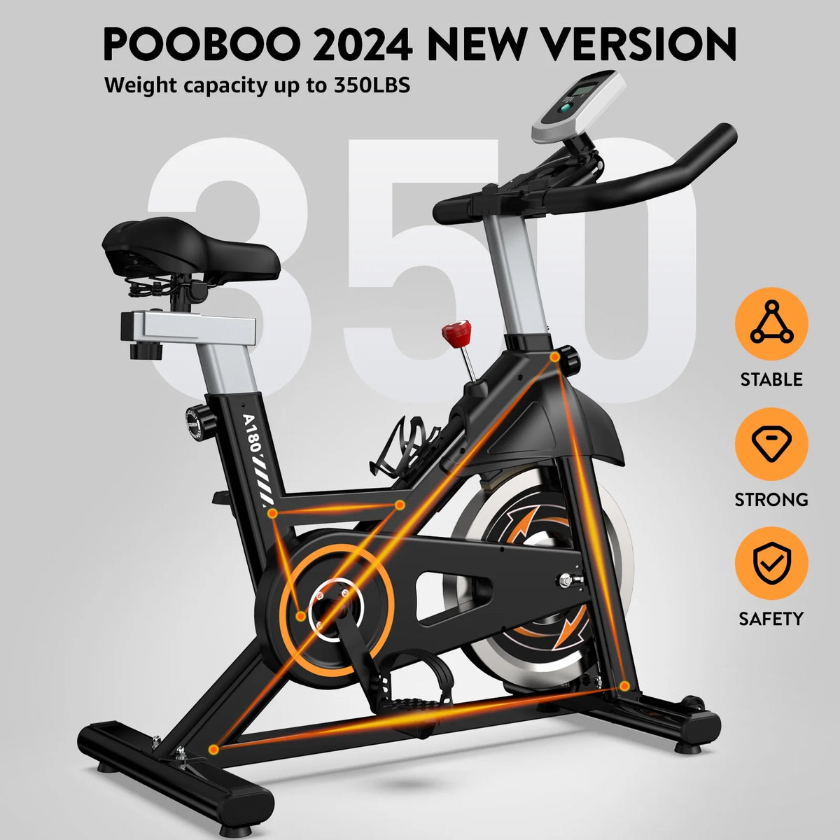 Indoor Cycling Exercise Bike 35 Lbs Flywheel J65860