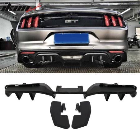 Black 3 Piece Rear Diffuser Valance Panel Y1820