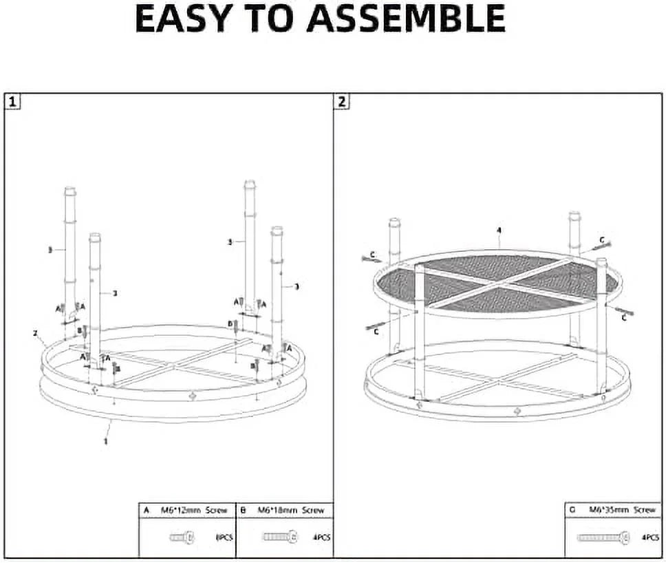 Small Round Coffee Table with Rustic Wood and Metal Legs G366346