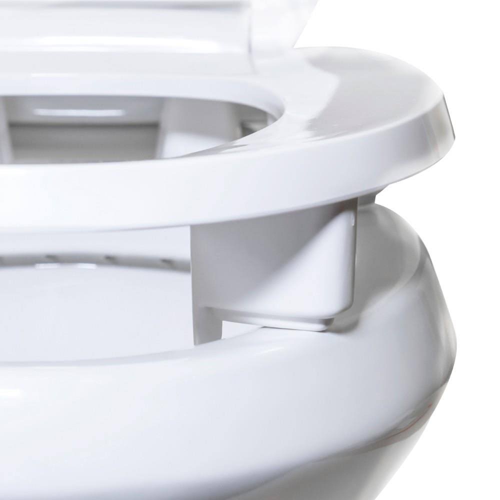 White Plastic Round Toilet Seat Q651545