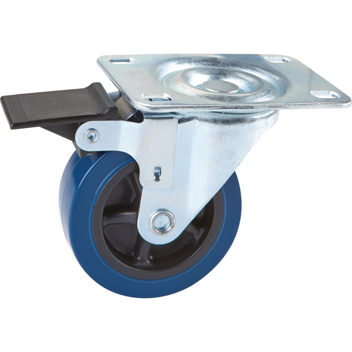3 in. Rubber Swivel Caster with Brake R9343