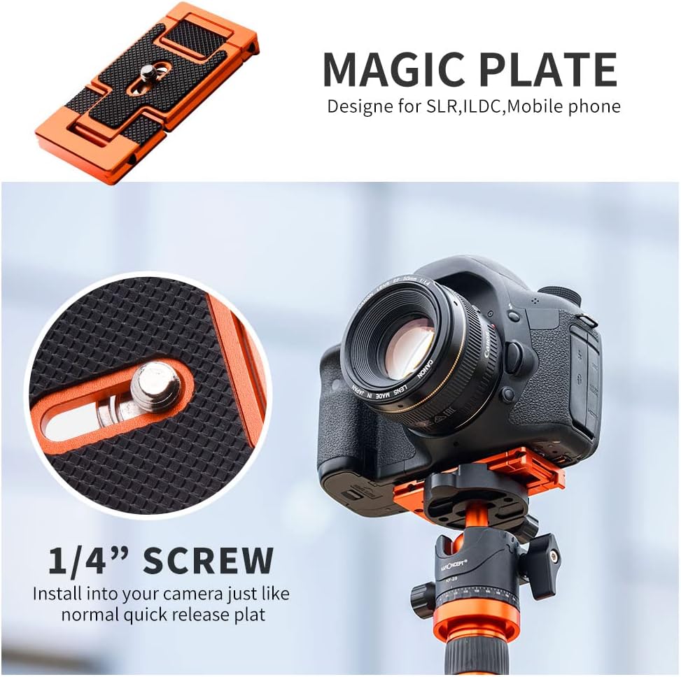 62 inch DSLR Camera Tripod with Monopod and Aluminum Alloy Quick Release Plate A90513