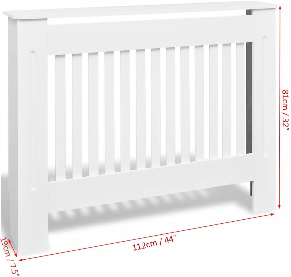 White MDF Radiator Cover K8670