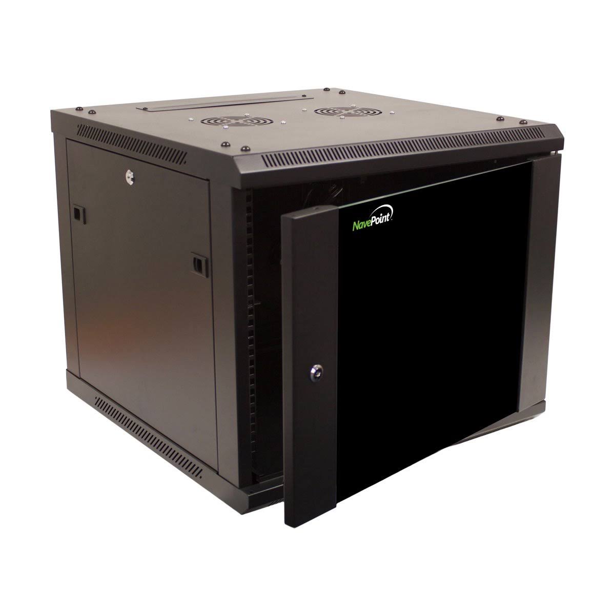 9U Wall Mount Network Server Cabinet Rack Enclosure Glass A903284