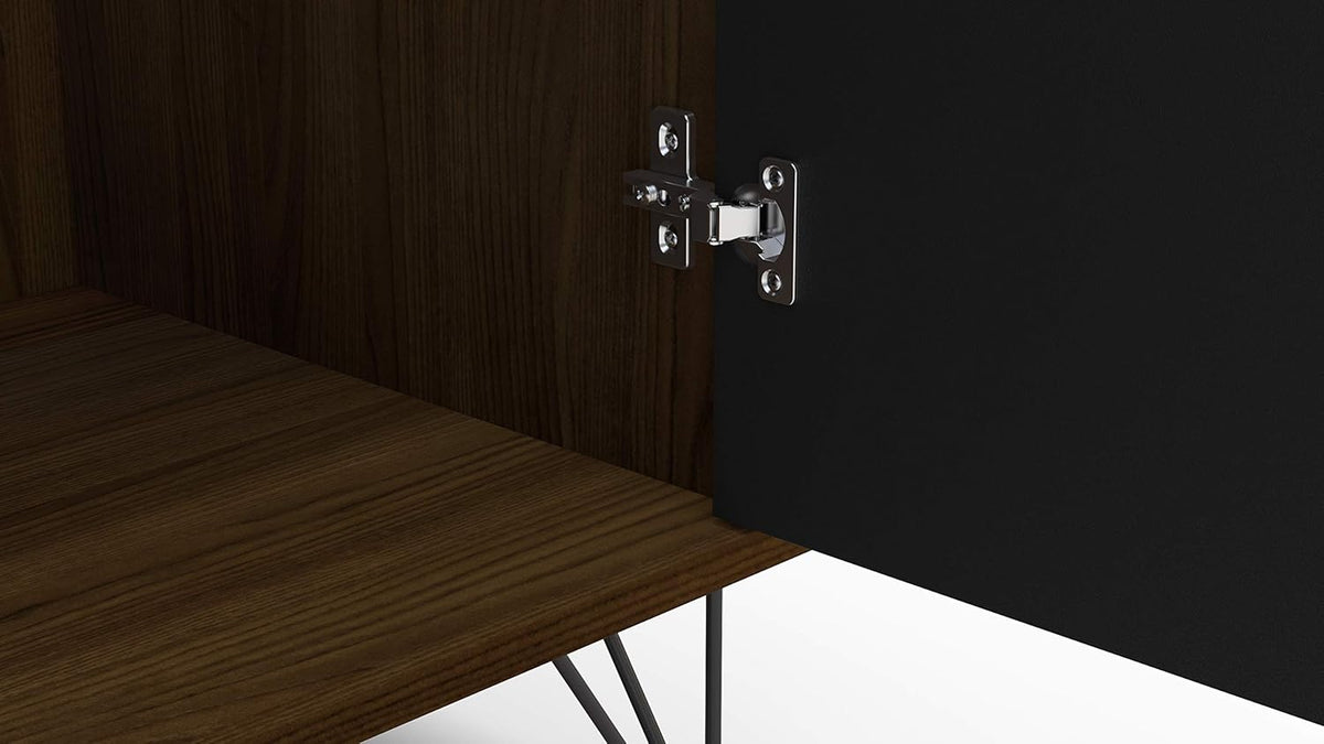 Dark Brown Black Sideboard Buffet Storage Cabinet U24720
