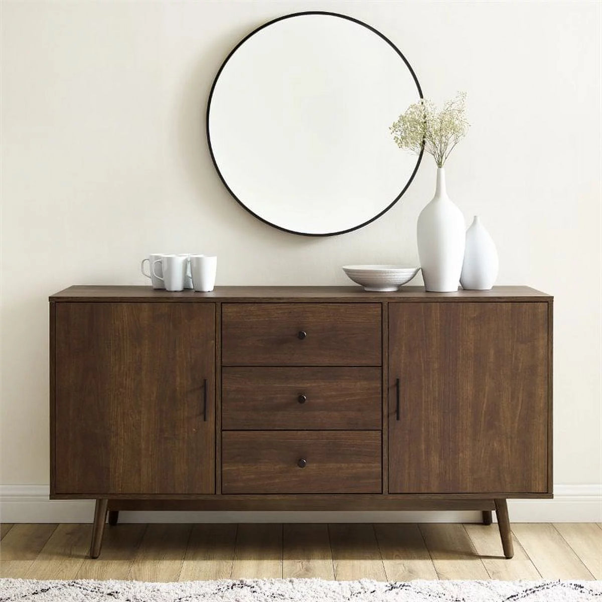 Wooden Mid-Century Modern Sideboard in Brown R775062