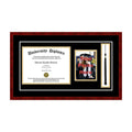 Single Diploma Frame with 5x7 Photo and Double Matting E38181