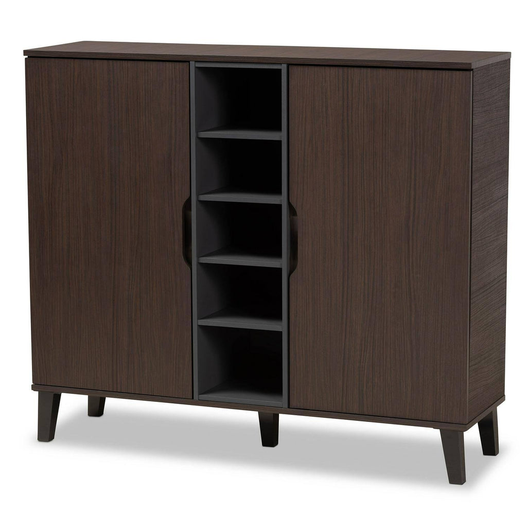 Two-Tone Dark Brown and Grey Wood Dresser Z598078