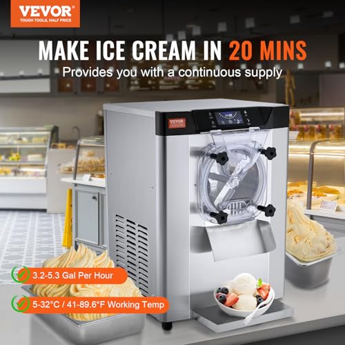 20-25L/H 2400W 1-Flavor Hard Serve Ice Cream Maker with 8L Stainless Steel Cylinder C959860