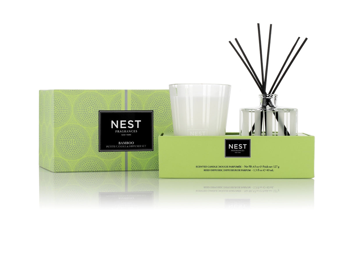 Bamboo Petite Candle & Diffuser Set W4625
