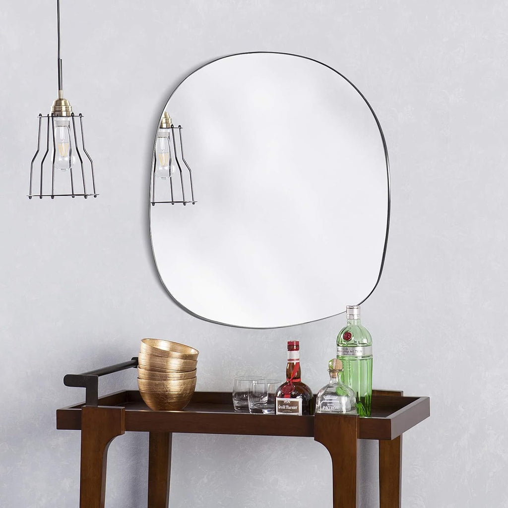 Asymmetrical Wall Mounted Mirror, 19.7 x 20.5 Inches Z30813