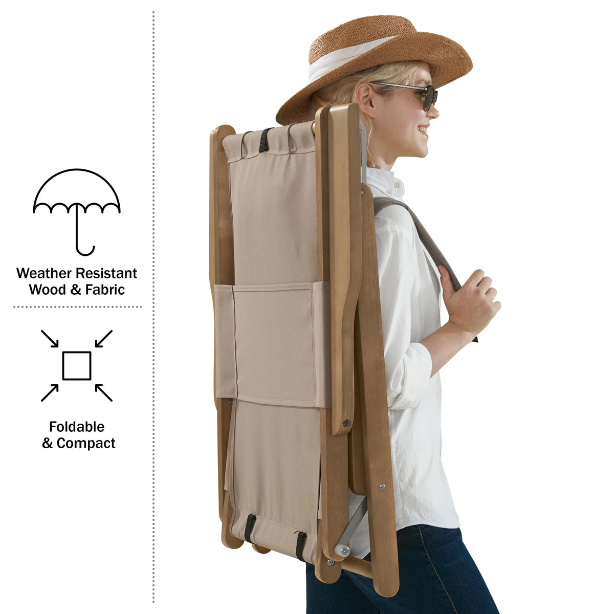 Folding Beach Chair with Carry Straps I24442