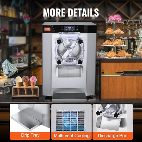 20-25L/H 2400W 1-Flavor Hard Serve Ice Cream Maker with 8L Stainless Steel Cylinder C959860