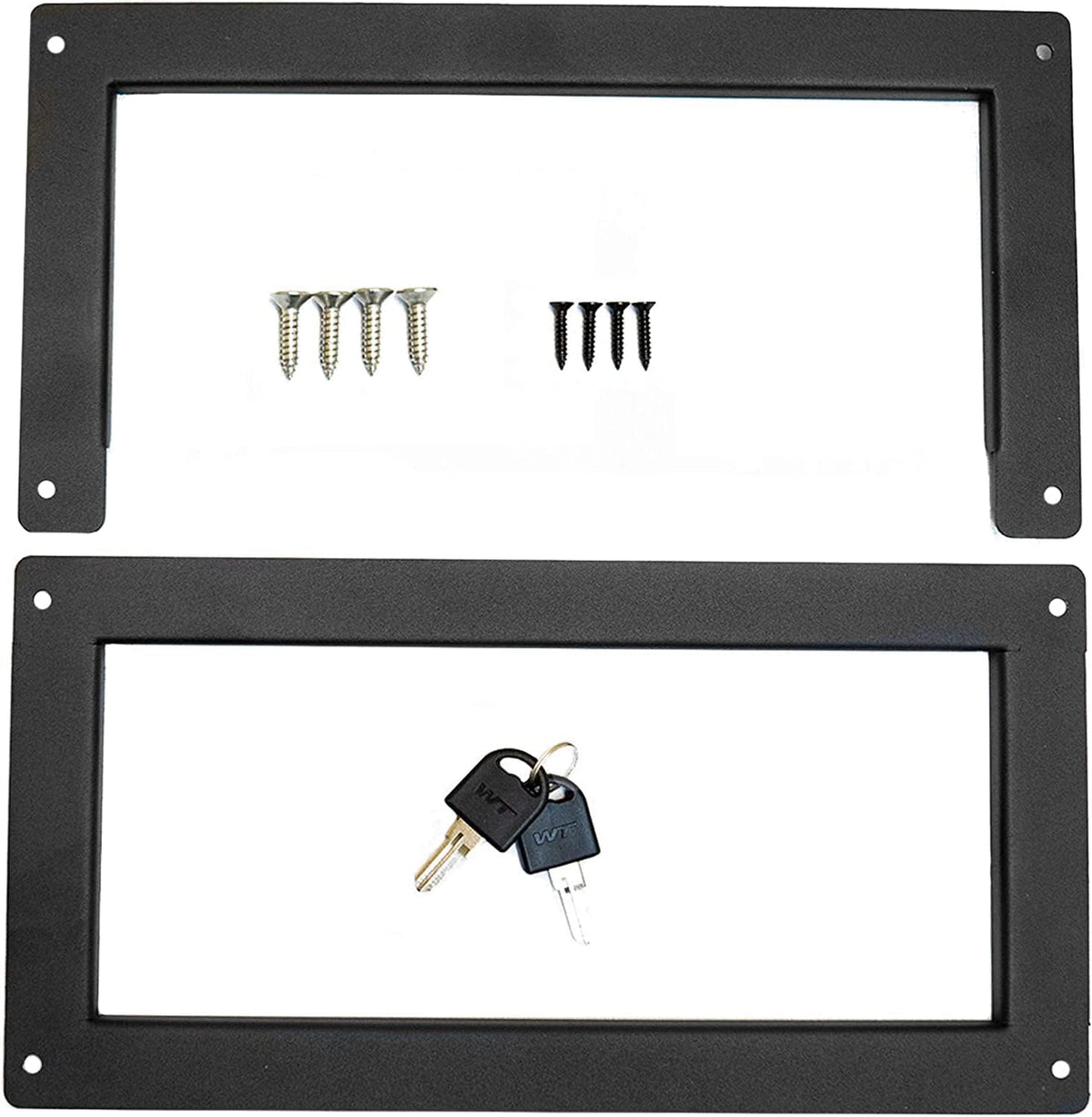 Through The Door Locking Steel Mailbox with Rear Access (Black) J76688