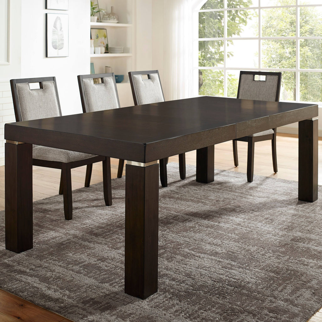 Beige Side Chairs Set of 2 Dark Walnut S577
