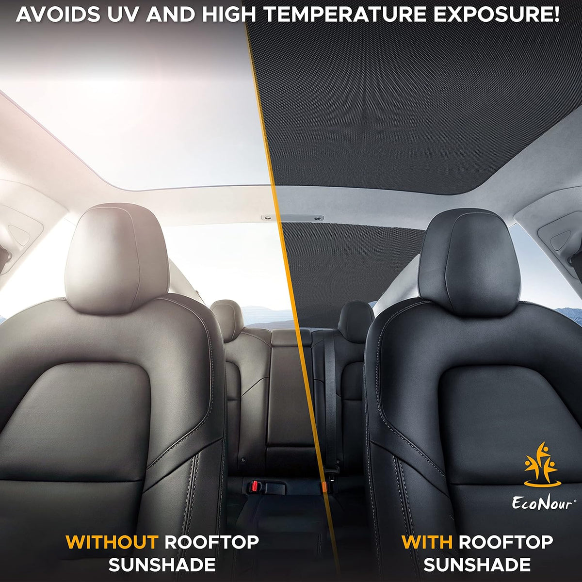 Foldable Sunroof Shade Cover with Heat Insulation Film, Pack of 2 R52846