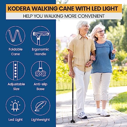 Folding Walking Cane with LED Light M62780