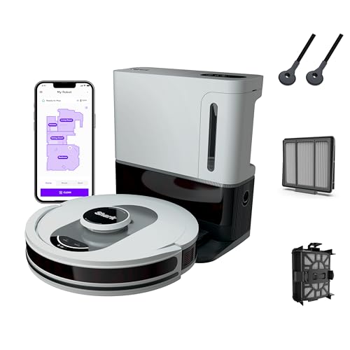 Voice Control Robot Vacuum with Home Mapping, Self-Empty Base, Cool Grey A578428