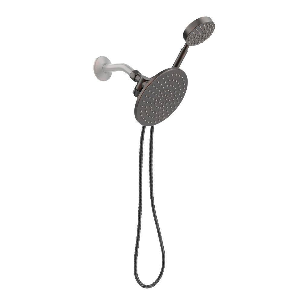 Dual Shower Head Combo with Hand Held and Rain Shower Head, 2.5 GPM Brushed Nickel F1118