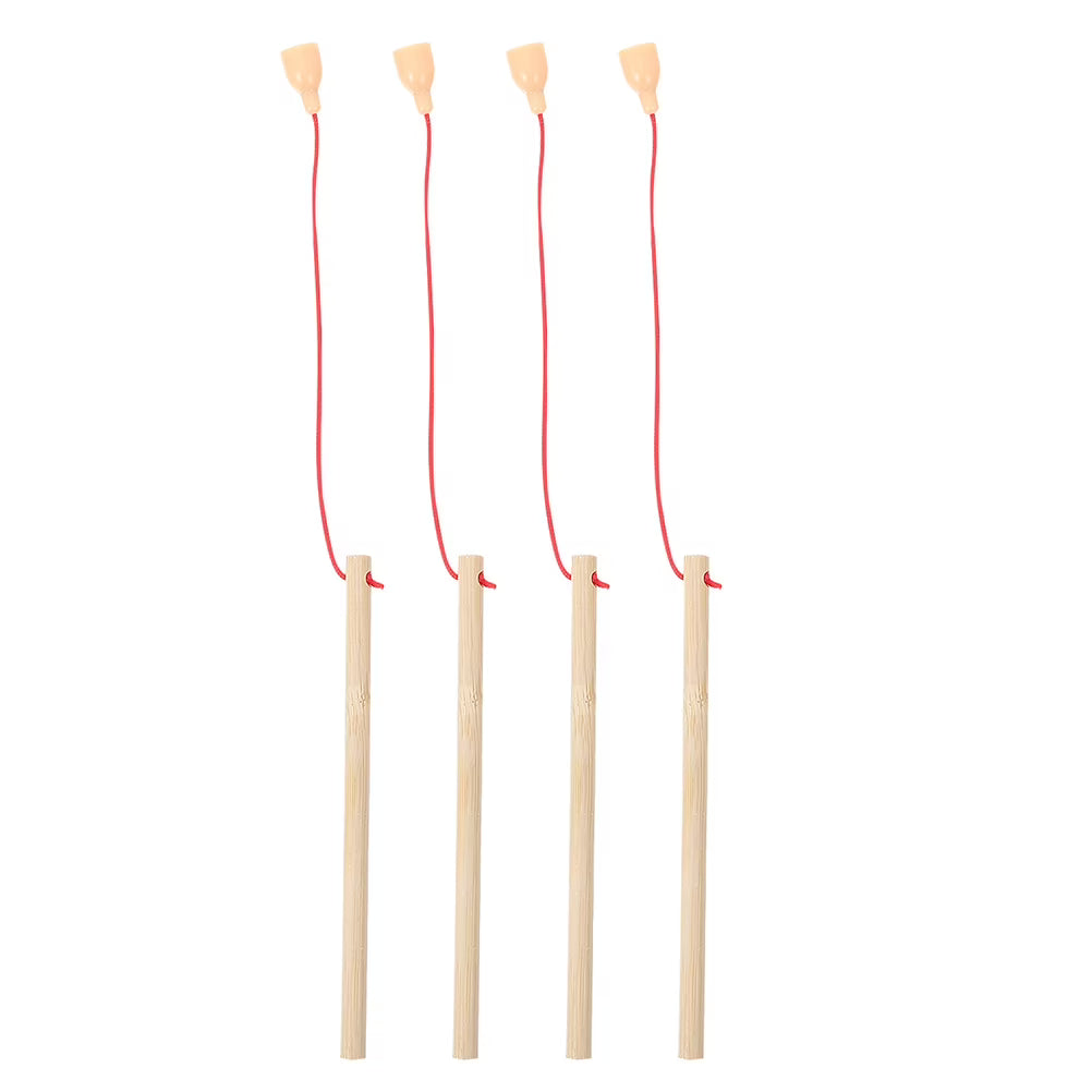 4Pcs Wooden Magnetic Fishing Poles Toys I1029