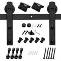 Black Sliding Barn Door Track and Hardware Kit O627074
