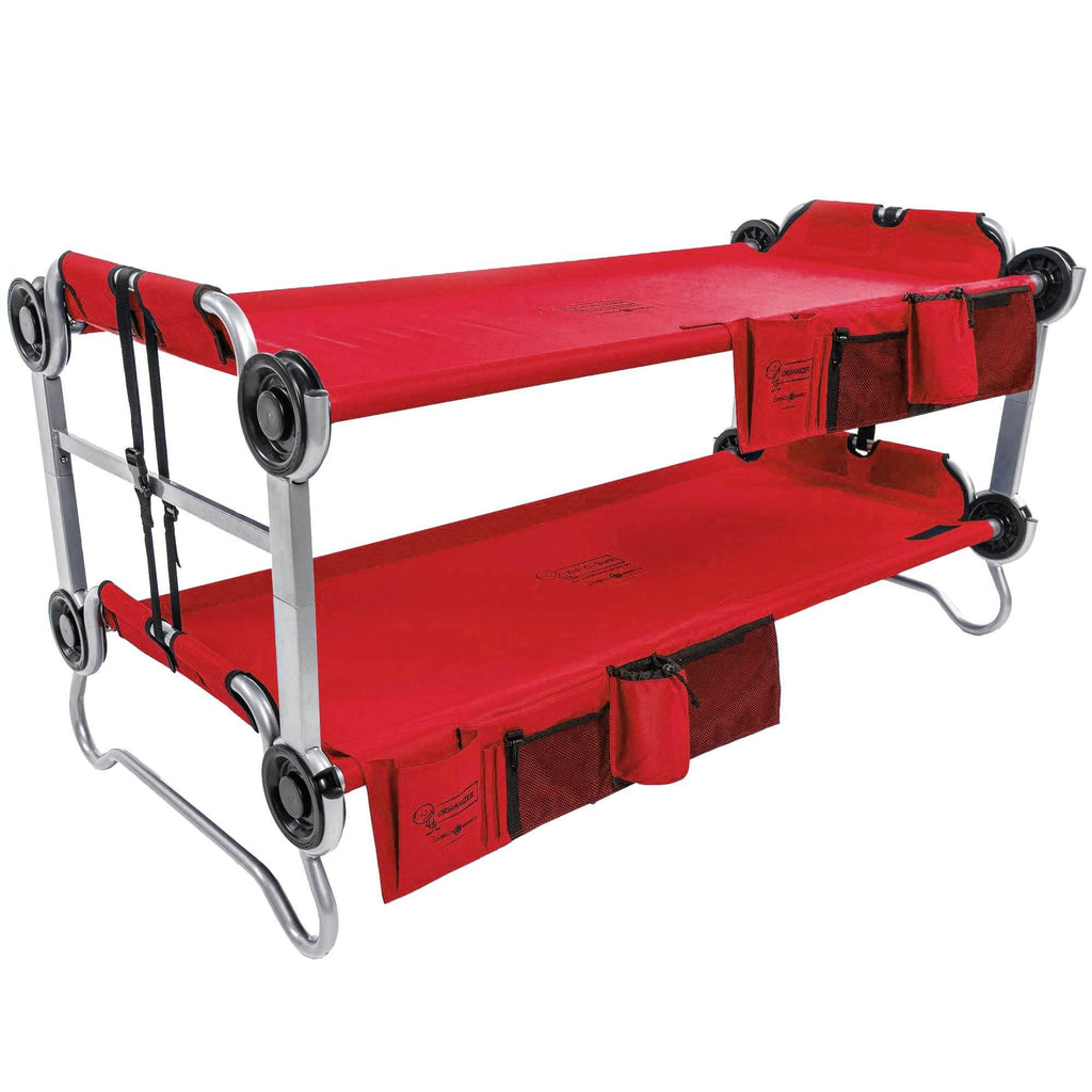 Red 2 Pack Camping Cot with Organizers F1098