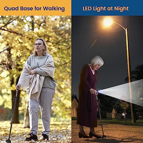 Folding Walking Cane with LED Light M62780