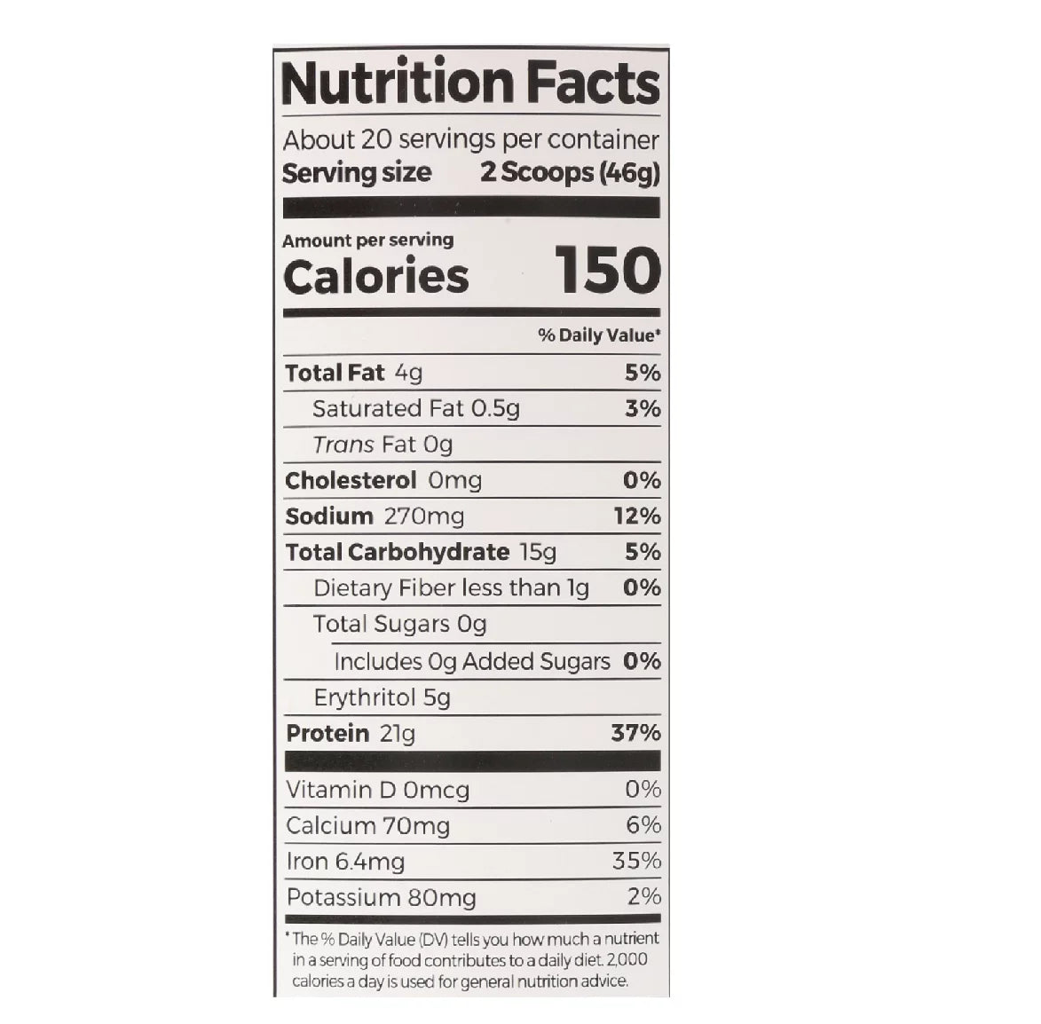 Sweet Vanilla Bean Organic Protein Powder, 2.05 lb W30948