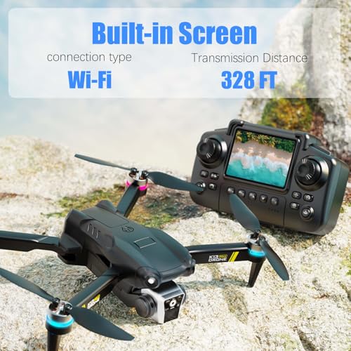 1080p Brushless Drone with Camera, 2 Batteries N105