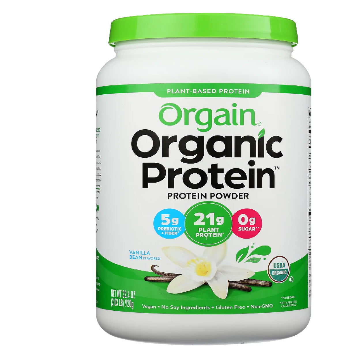 Sweet Vanilla Bean Organic Protein Powder, 2.05 lb W30948