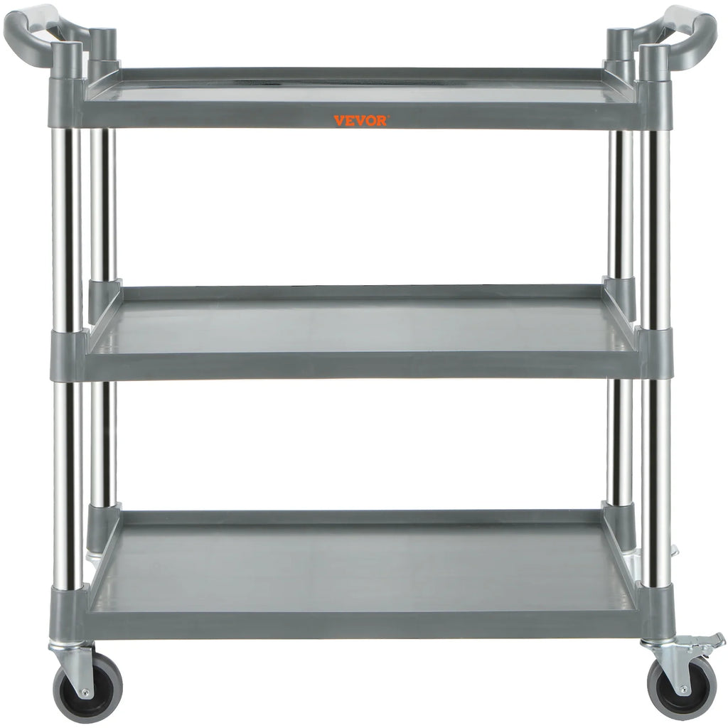 3-Tier Utility Service Cart with Wheels 220lbs Capacity U5371