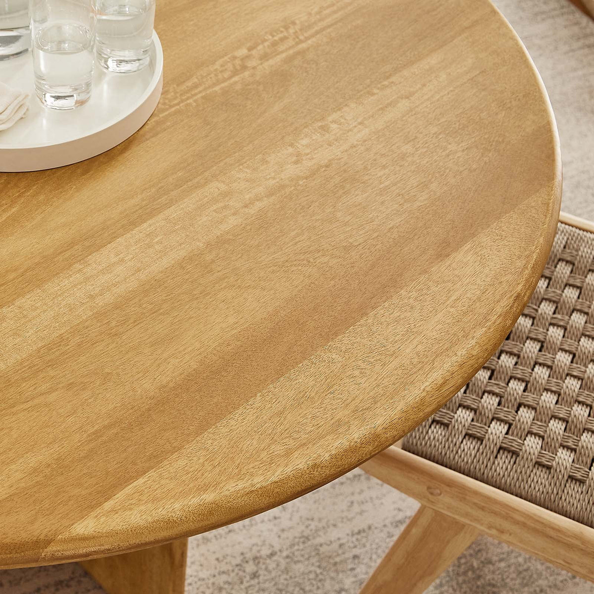 Round 48" Oak Wood Dining Table O98767