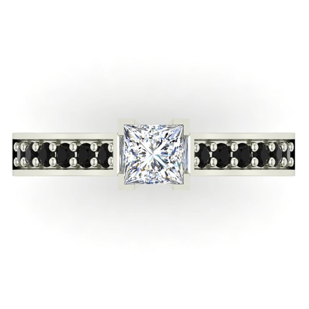 3/4 CT TW 14K White Gold Black Diamond Ring B6411