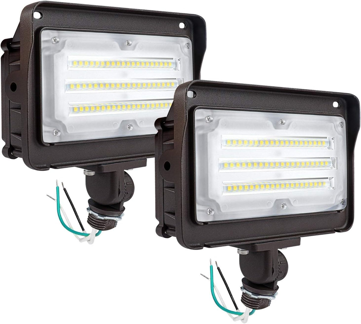50W LED Flood Light, IP65 Waterproof, 6000 Lumen, 5000K Daylight, 2-Pack U8349