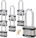 Master Lock Magnum Padlock, 8 Keyed Alike Locks R4903