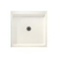 Tahiti Ivory Solid Surface Shower Base with Center Drain Q75032