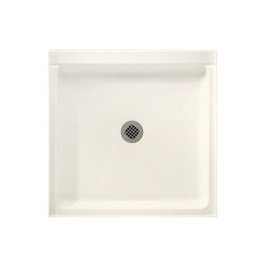 Tahiti Ivory Solid Surface Shower Base with Center Drain Q75032