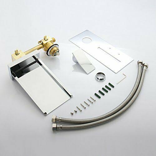 Chrome Finish LED Waterfall Bathroom Faucet R454