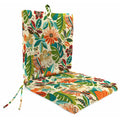 Multicolor Floral Outdoor Chair Cushion with Ties I795195