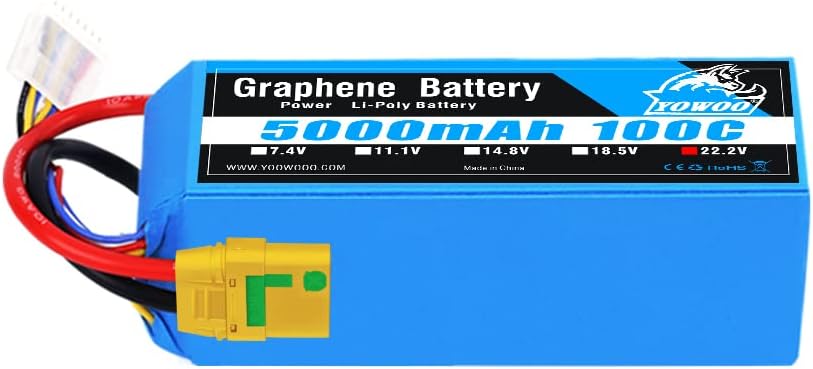4S Graphene Lipo Battery 14.8V 5000mAh 100C EC5 Plug X101607