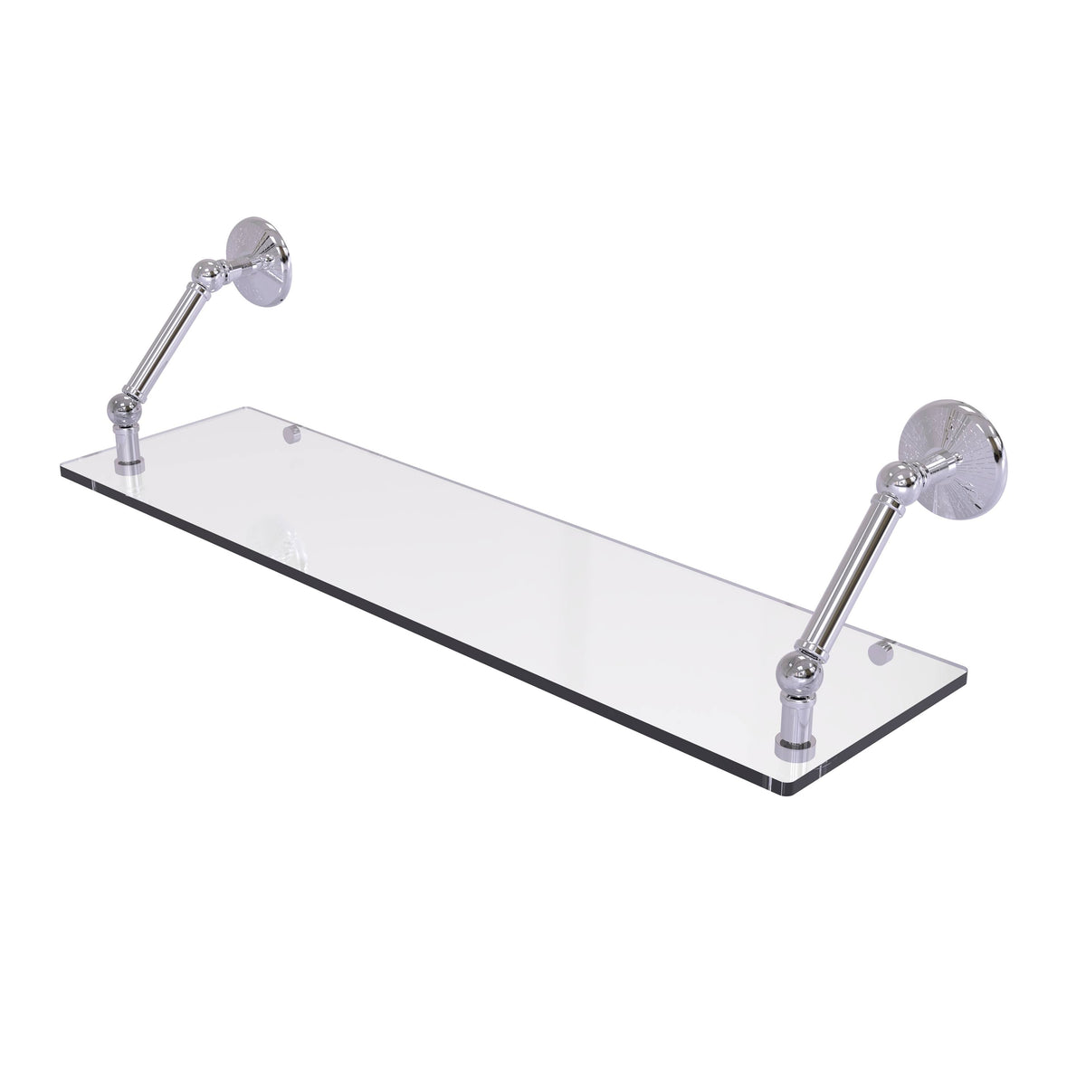 Polished Chrome 30 inch Floating Glass Shelf R431479