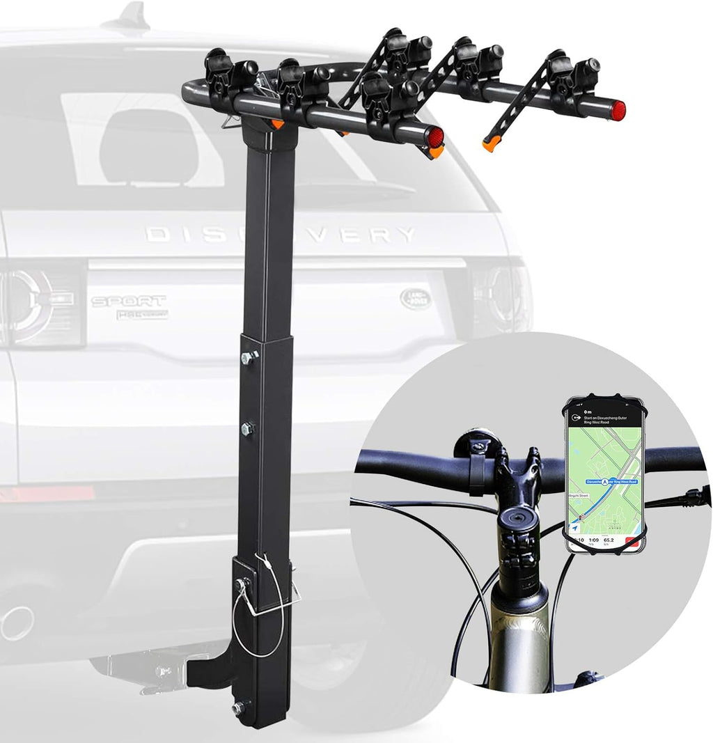 Double Foldable Bike Hitch Rack with 2'' Hitch Receiver, Pack of 2 W341
