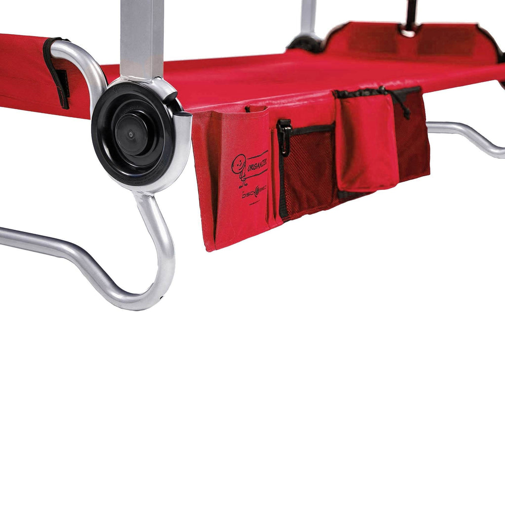 Red 2 Pack Camping Cot with Organizers F1098