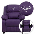 Purple Vinyl Kids Recliner C632